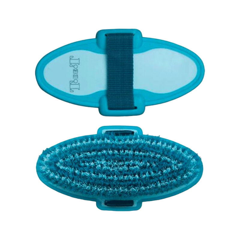 TdeT -  Brosse douce bicolore turquoise/bleu ciel