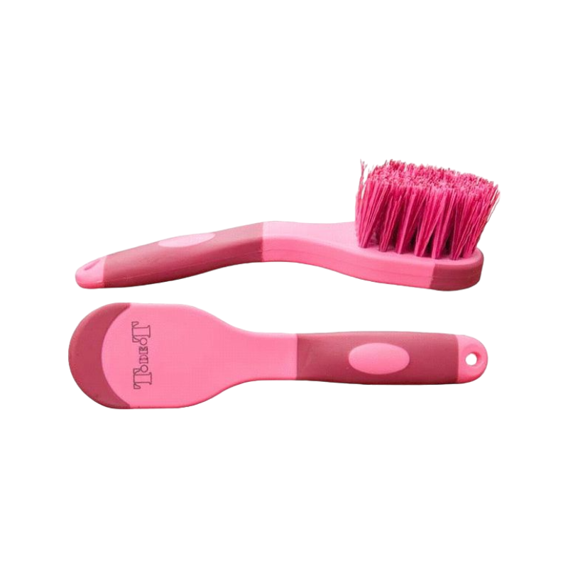 TdeT - Two-tone burgundy/pink foot brush