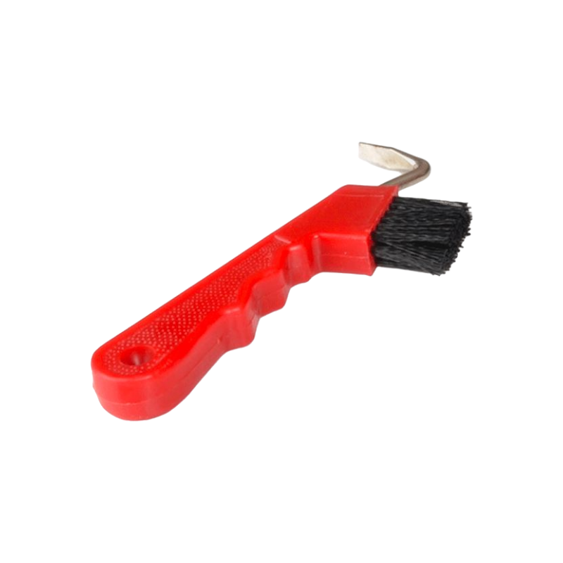 TdeT - Red brush hoof pick