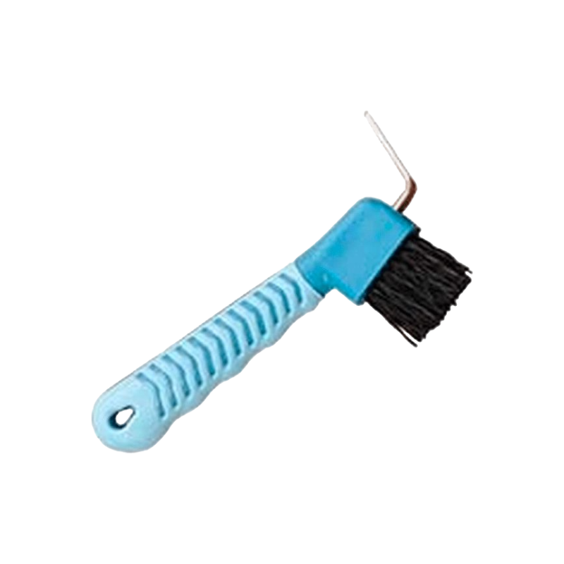 TdeT - Two-tone turquoise/sky blue brush hoof pick