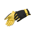TdeT - Mesh and Suede Gloves Gold | - Ohlala