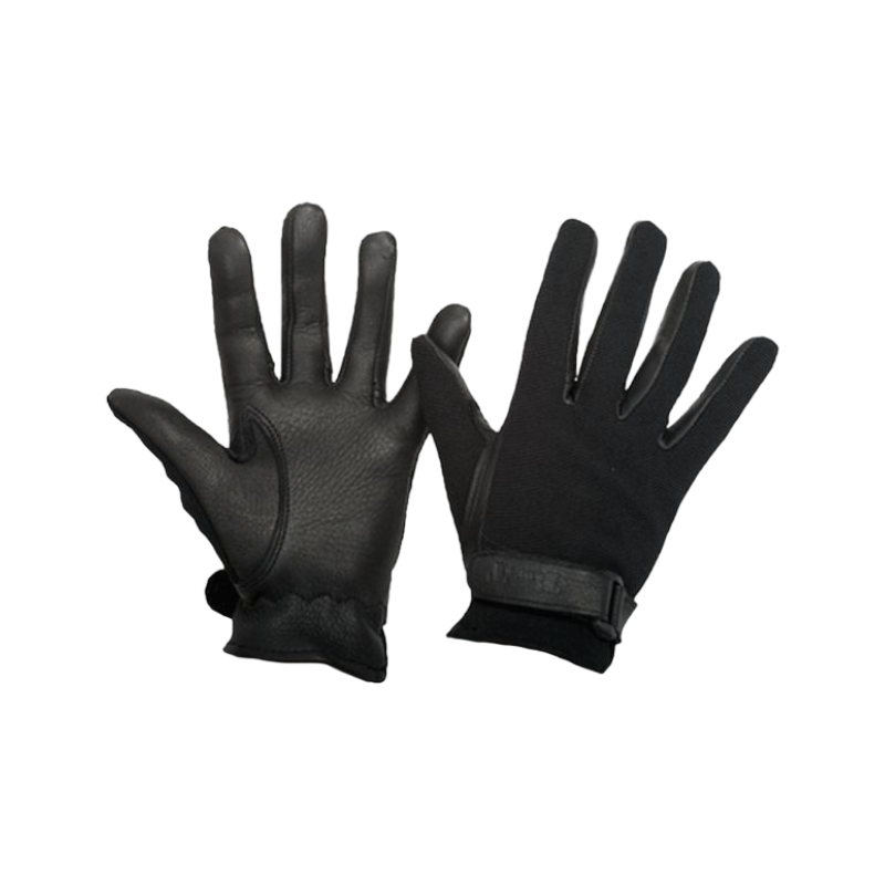 TdeT - Black mesh and suede gloves