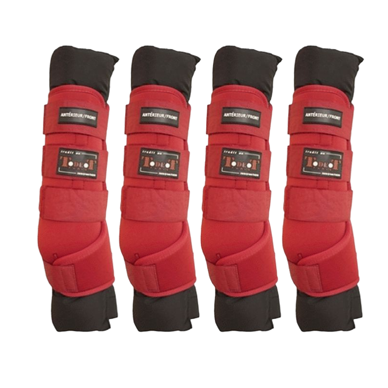 TdeT - Bordeaux/black stable gaiters x4