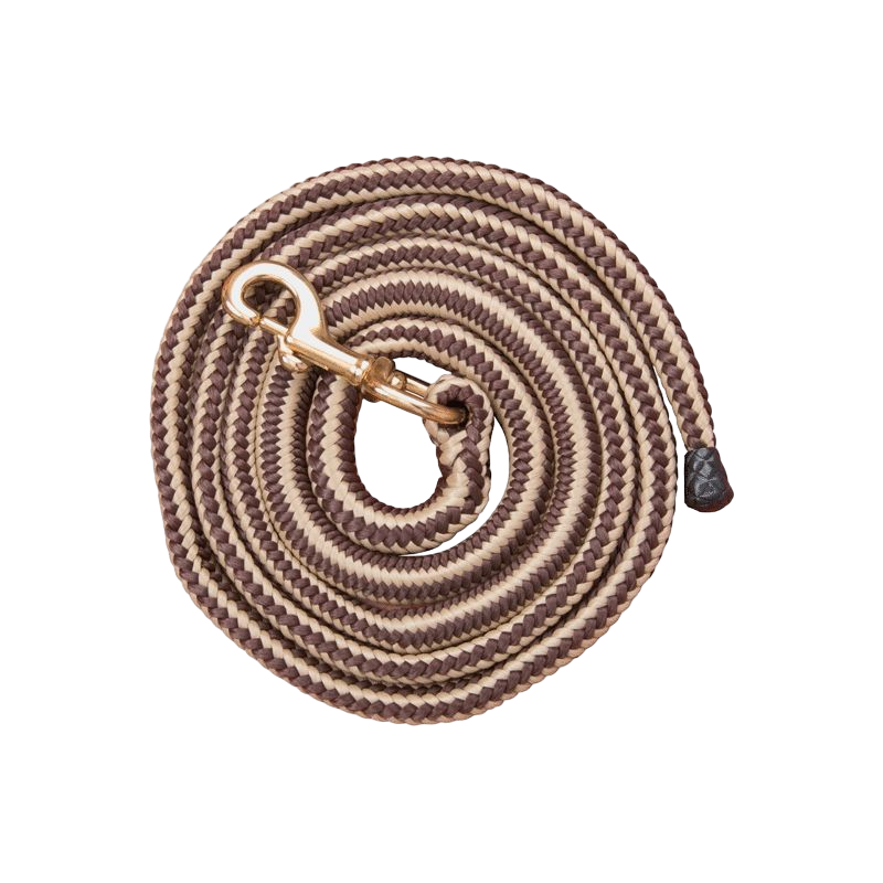 TdeT - Round elastic brown/beige lanyard