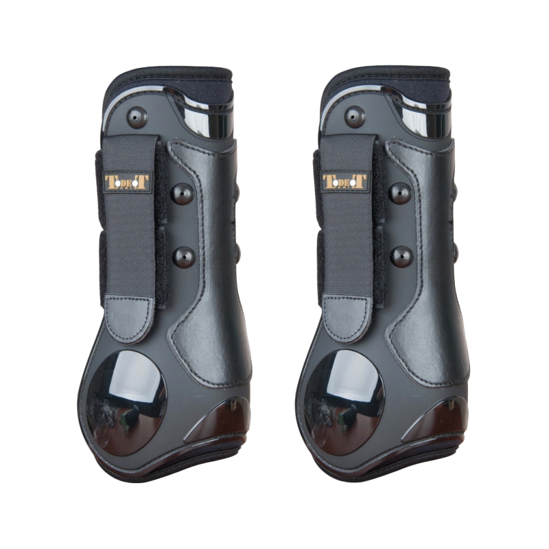 TdeT - Guêtres ouvertes coques et cuir noir