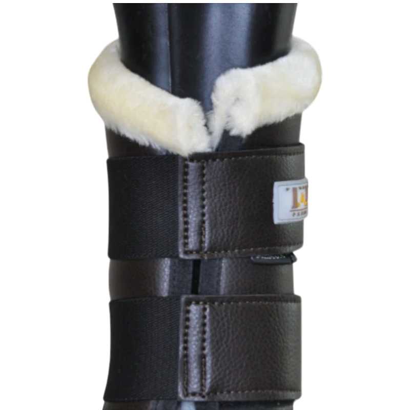 TdeT - Brown/Black Sheepskin-Lined Neoprene Dressage Boot Set