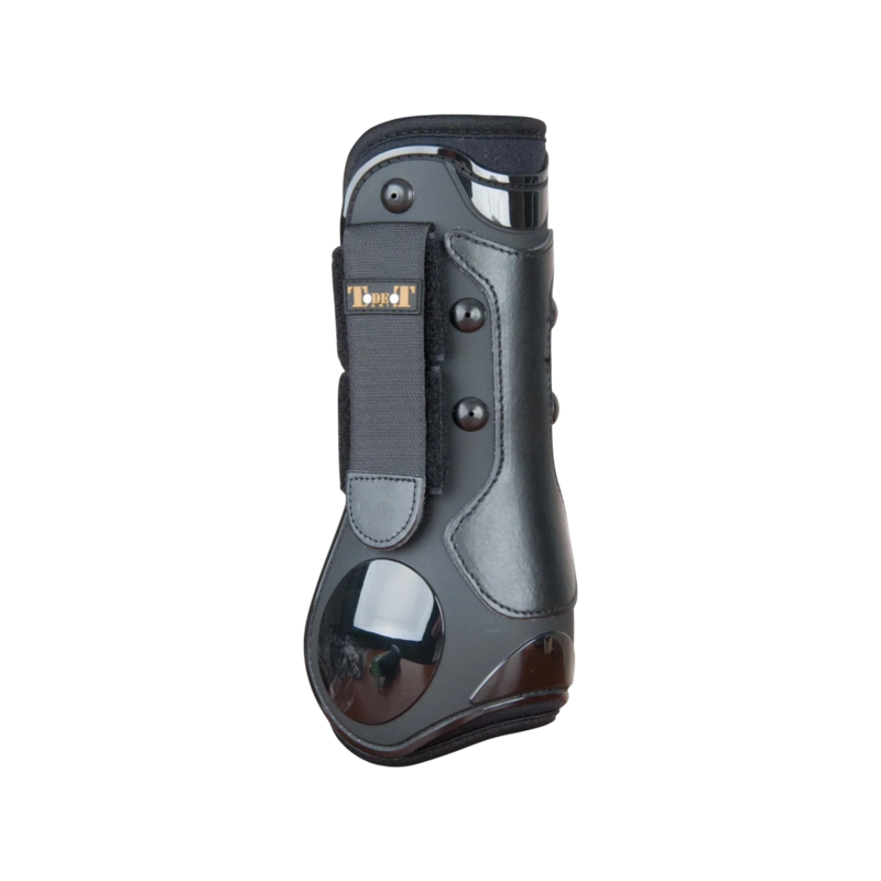 TdeT - Black Leather and Hard-Shell Tendon and Fetlock Boot Set
