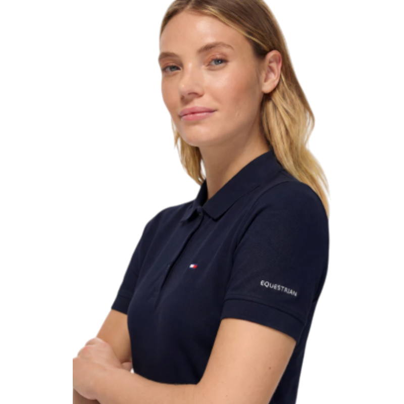 Tommy Hilfiger Equestrian - Polo de manga corta mujer TH Equestrian desert sky