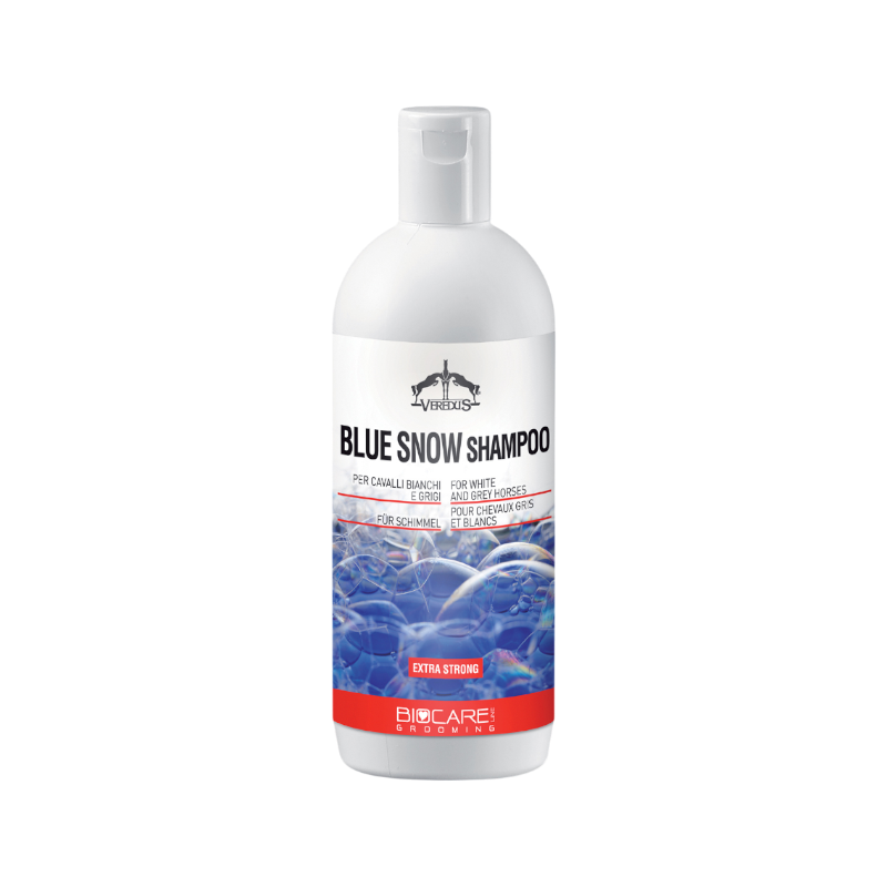 Veredus - Shampoing pour chevaux blancs et gris Blue Snow