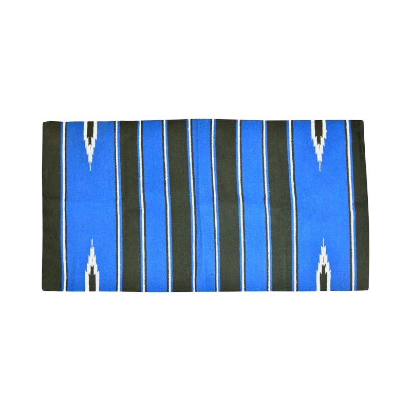 Westride - Navajo cotton/acrylic rug black/blue