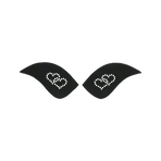 Equithème - Boot badge Myprimera two hearts rhinestone | - Ohlala