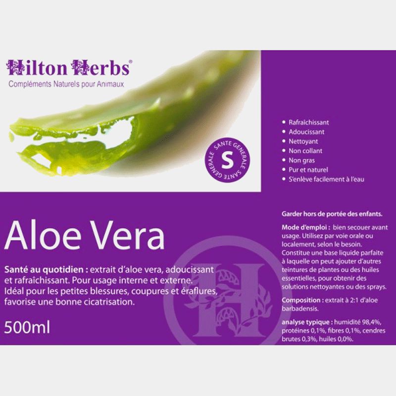 Hilton Herbs - Gel Aloe vera interne ou externe 500ml | - Ohlala