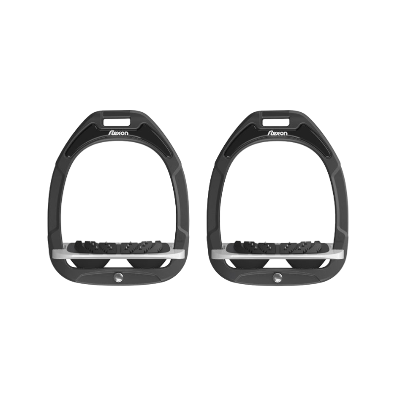 Flex On - GC Inclined Ultra Grip Stirrups Anthracite / Black / Gray