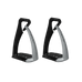 Freejump - Étriers Soft'Up Pro + Silver Noir / Argent | - Ohlala