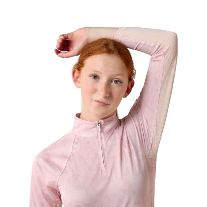 Baselayer zippé infantil Sunstopper 3.0 estampado sepia horse park