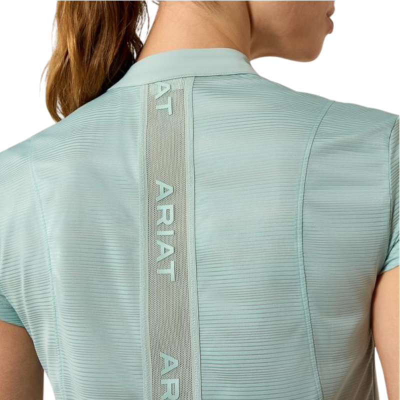 レディース ジップアップ ベースレイヤー Breathe ブルーサーフ