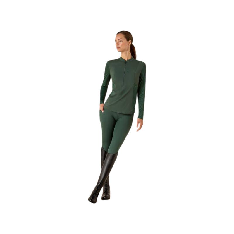 Baselayer con zip donna Breathe monstera
