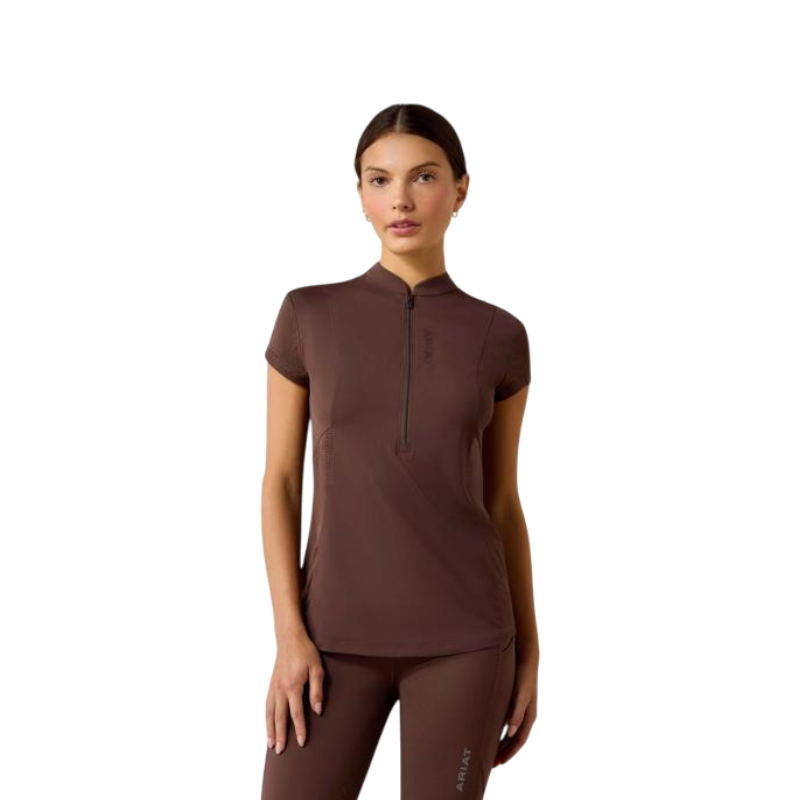 Baselayer con zip donna Breathe pommel brown