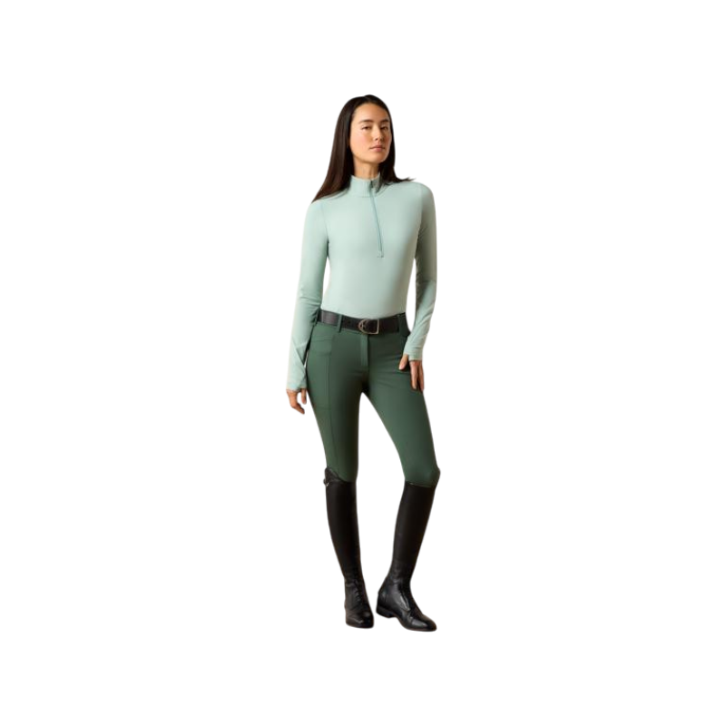 Baselayer met rits dames SolVeil blue surf