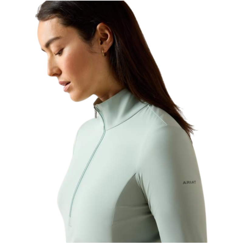 Baselayer met rits dames SolVeil blue surf
