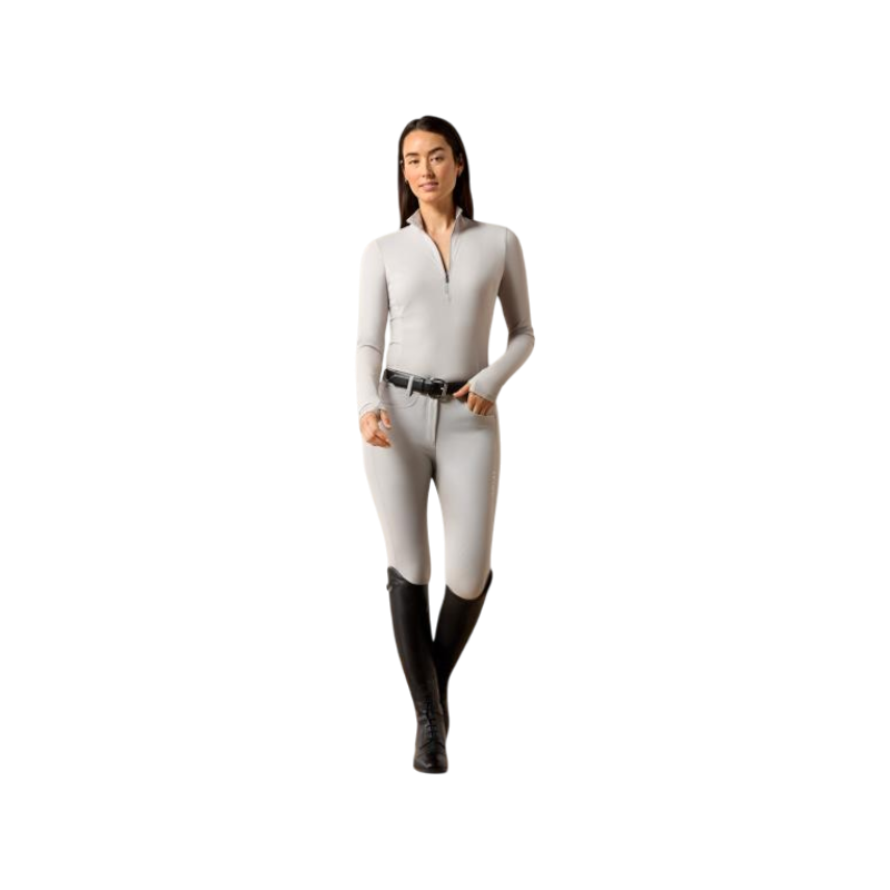 Baselayer mit Reißverschluss Damen SolVeil show grey