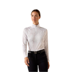 Baselayer met rits dames Sunstopper 3.0 bedrukt white mirage