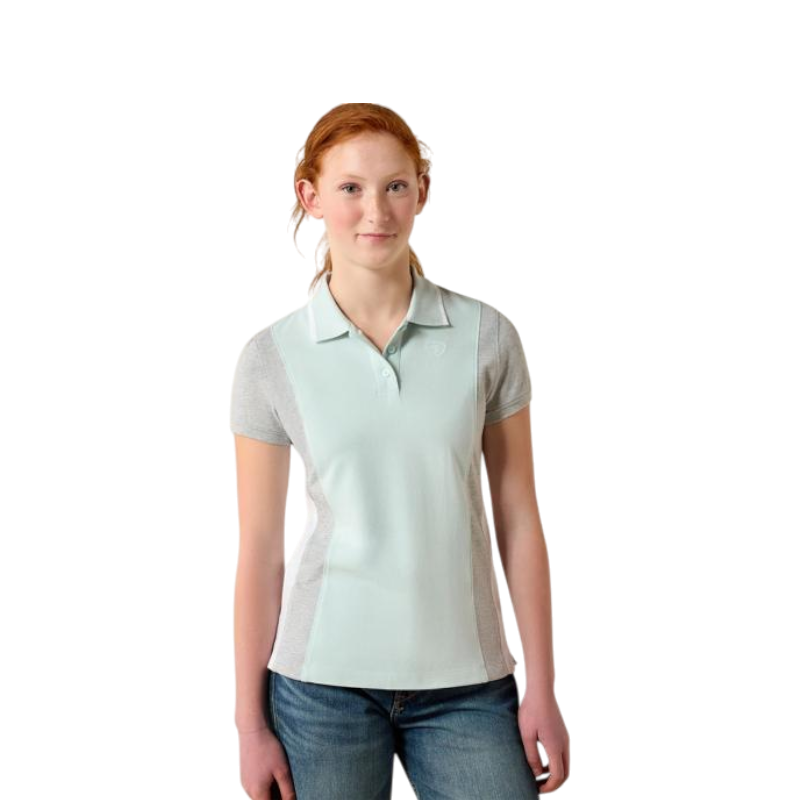 Ariat - Children's Polo Taryn Starlight Blue/ Heather Grey
