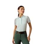 Damespoloshirt Taryn starlight/ heather grey