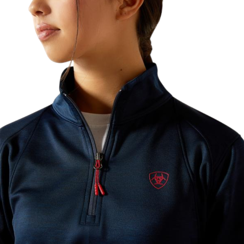 Felpa con zip bambino Team EQ blu navy