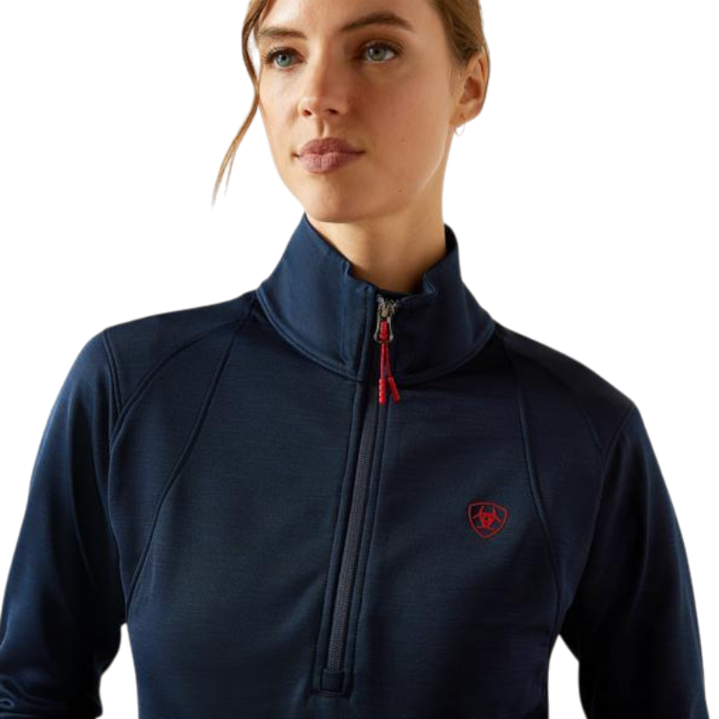 Ariat - レディース ジップアッププルオーバー Team EQ マリン