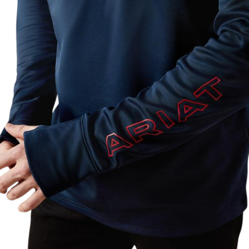 Ariat - Mezza zip uomo Team EQ marine