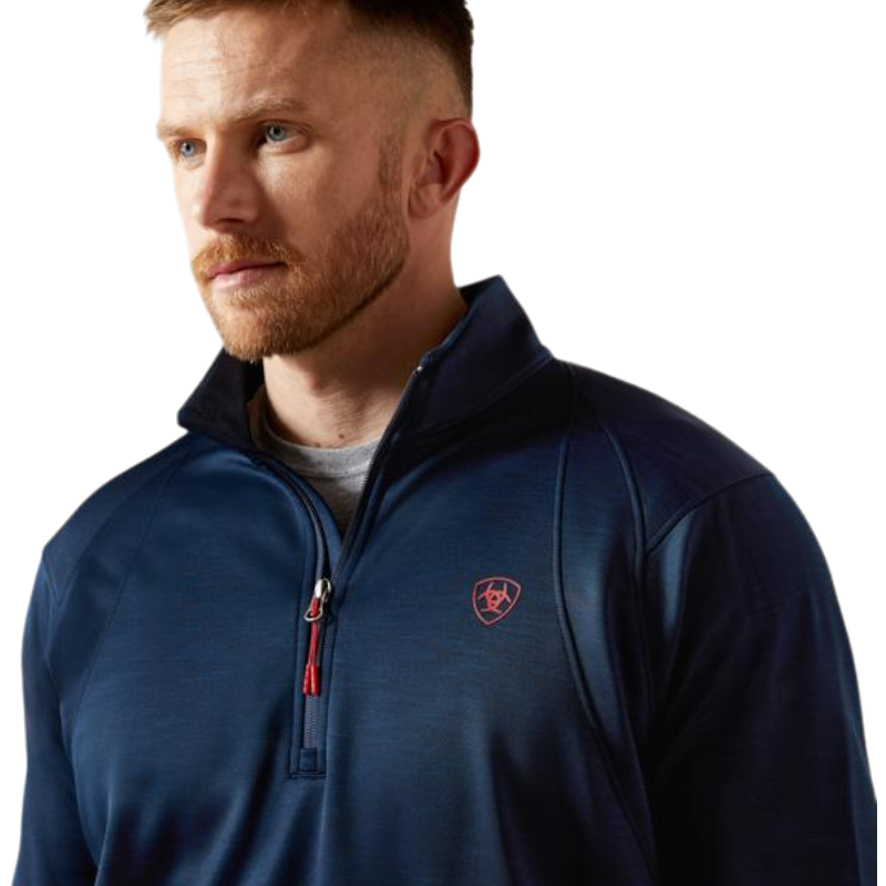 Ariat - Mezza zip uomo Team EQ marine