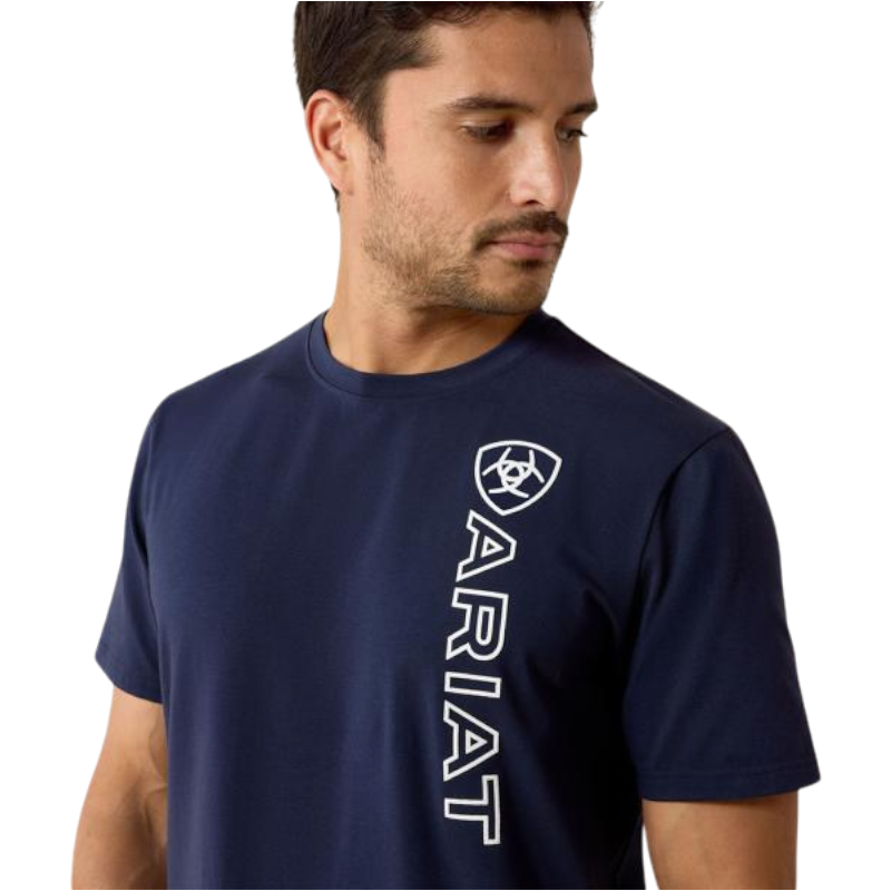 Men's Vertical Logo T-Shirt navy