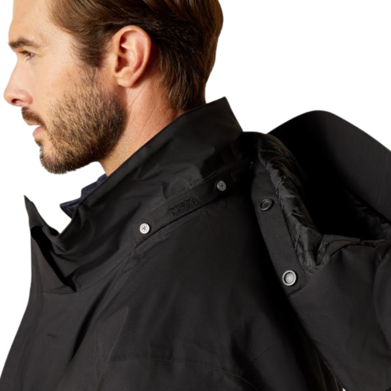 Ariat - メンズ Outer Banks 防水ジャケット ブラック