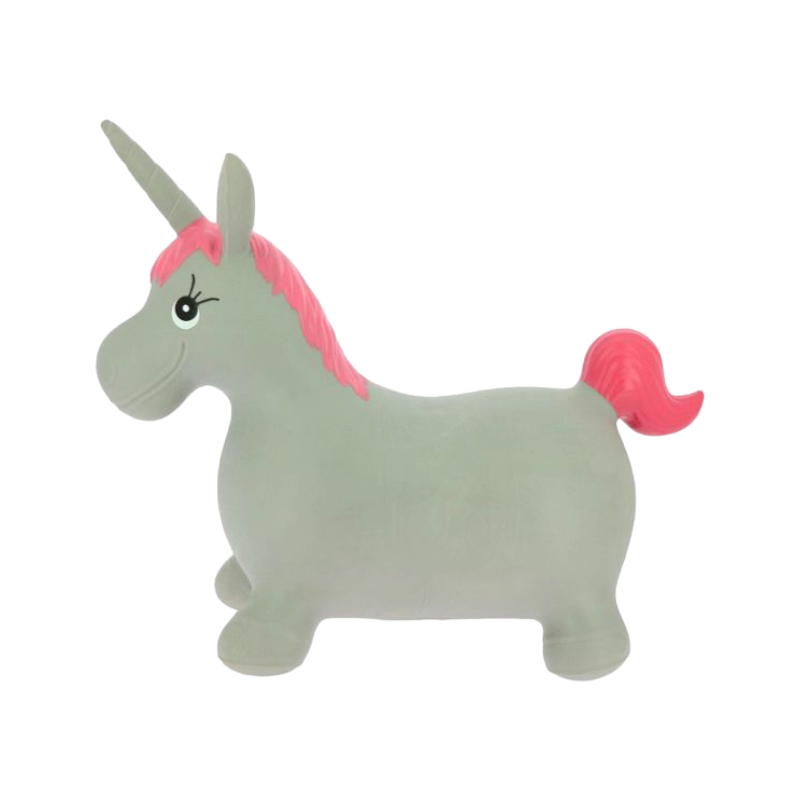 Equi-kids - Licorne sauteuse gris/ rose | - Ohlala