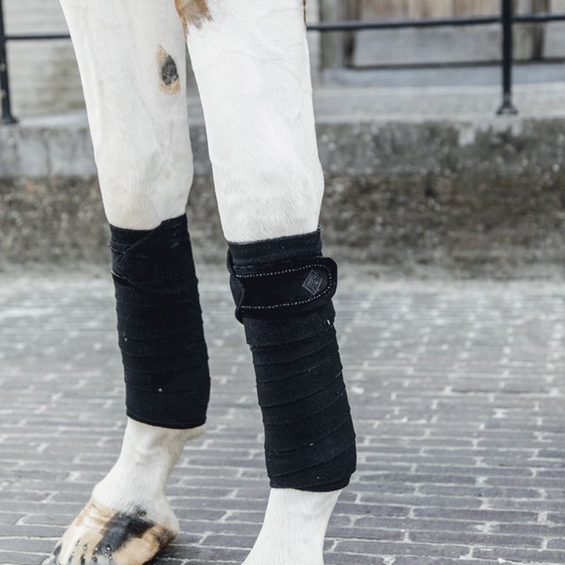 Kentucky Horsewear - Bandes de polo Velvet Pearls noir | - Ohlala