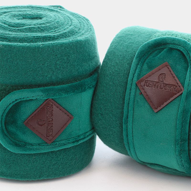 Kentucky Horsewear - Bandes de polo velvet vert foncé | - Ohlala