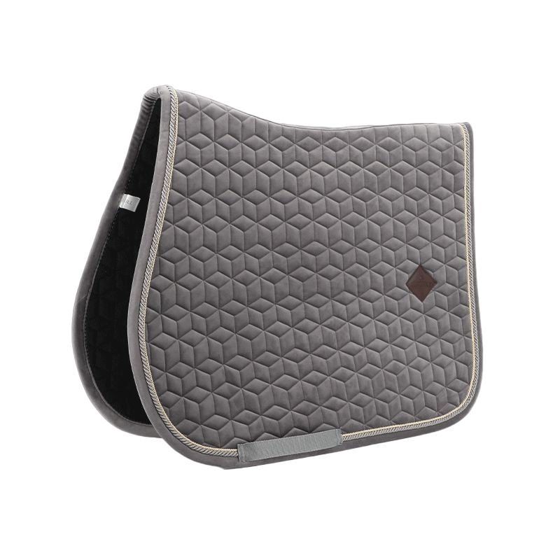 Kentucky Horsewear - Tapis de selle Basic Velvet jumping gris | - Ohlala