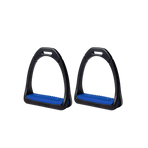 Compositi - Étriers Premium enfant Noir / Bleu roi | - Ohlala