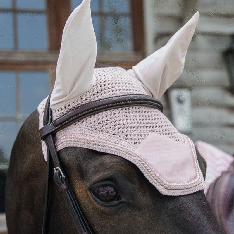 Kentucky Horsewear - Bonnet Wellington Velvet pearls rose | - Ohlala