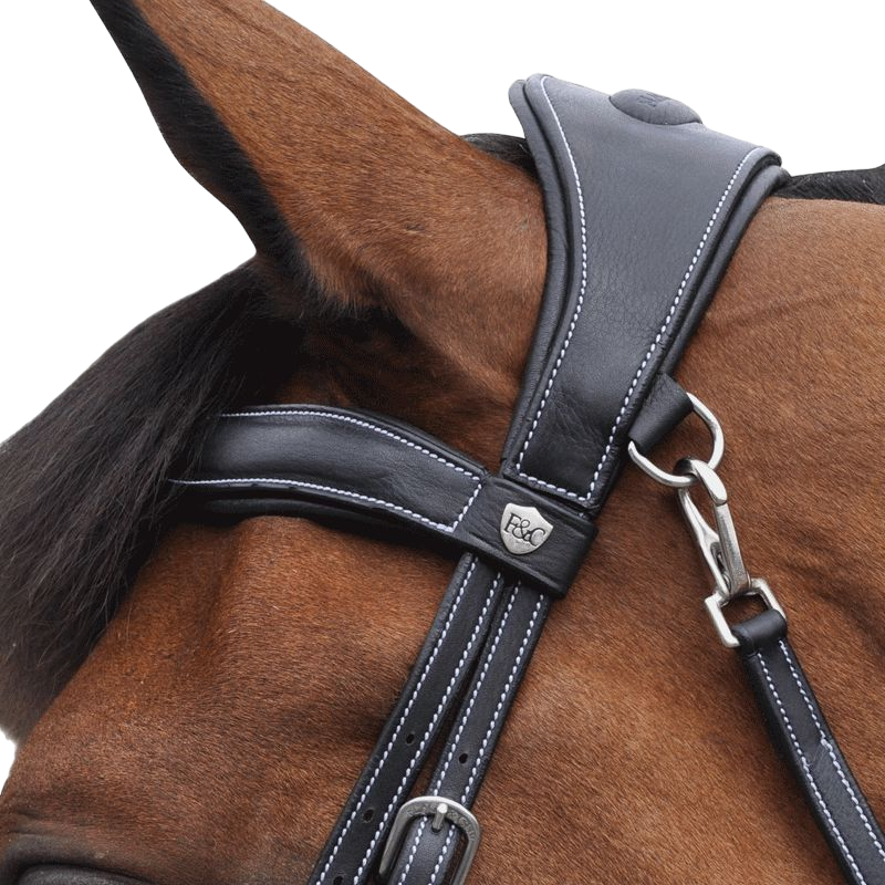 Flags &amp; Cup - Comfort bridle combined with black reins
