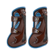Veredus - Guêtres ouvertes Carbon Gel Vento Color Edition Marron/ Bleu x2 | - Ohlala
