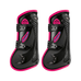 Veredus - Offene Carbon Gel Vento Color Edition Gamaschen Schwarz/ Fuchsia x2 | - Ohlala