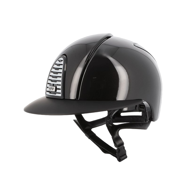 KEP - Casque d'équitation Cromo 2.0 Shine noir visière polo | - Ohlala