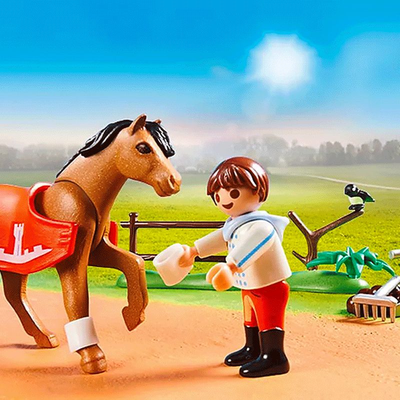 Playmobil - Cavalier et poney Connemara | - Ohlala