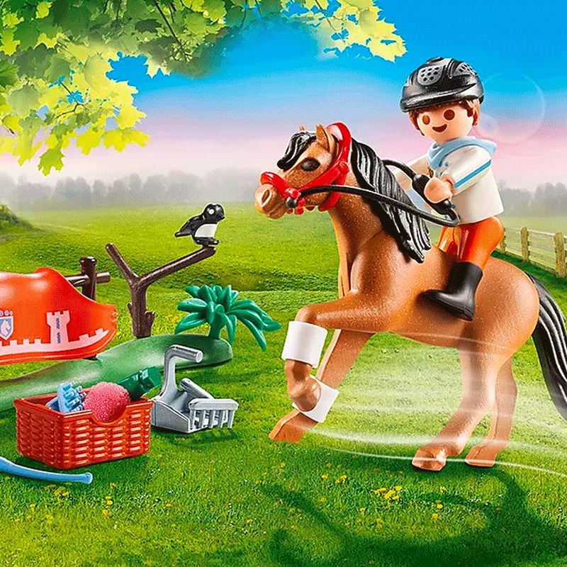 Playmobil - Cavalier et poney Connemara | - Ohlala