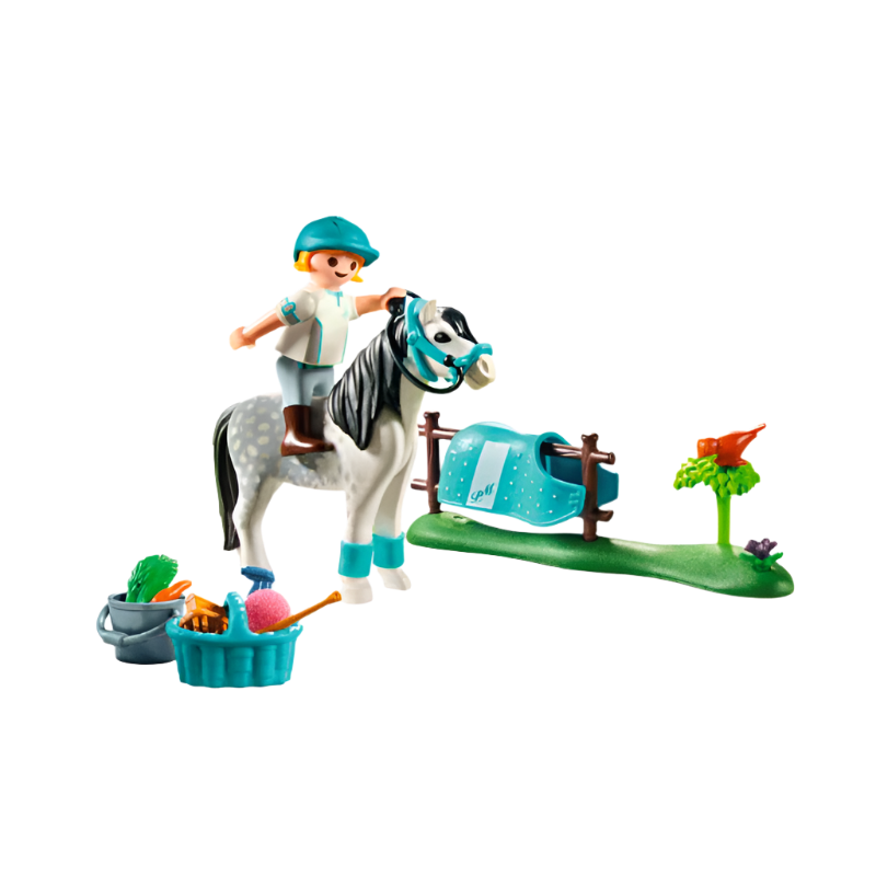 Playmobil - Horsewoman with gray pony