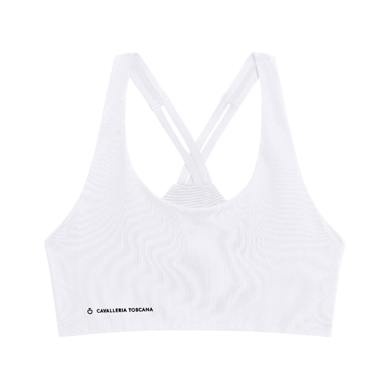 Cavalleria Toscana - Reggiseno sportivo donna Training bianco | - Ohlala