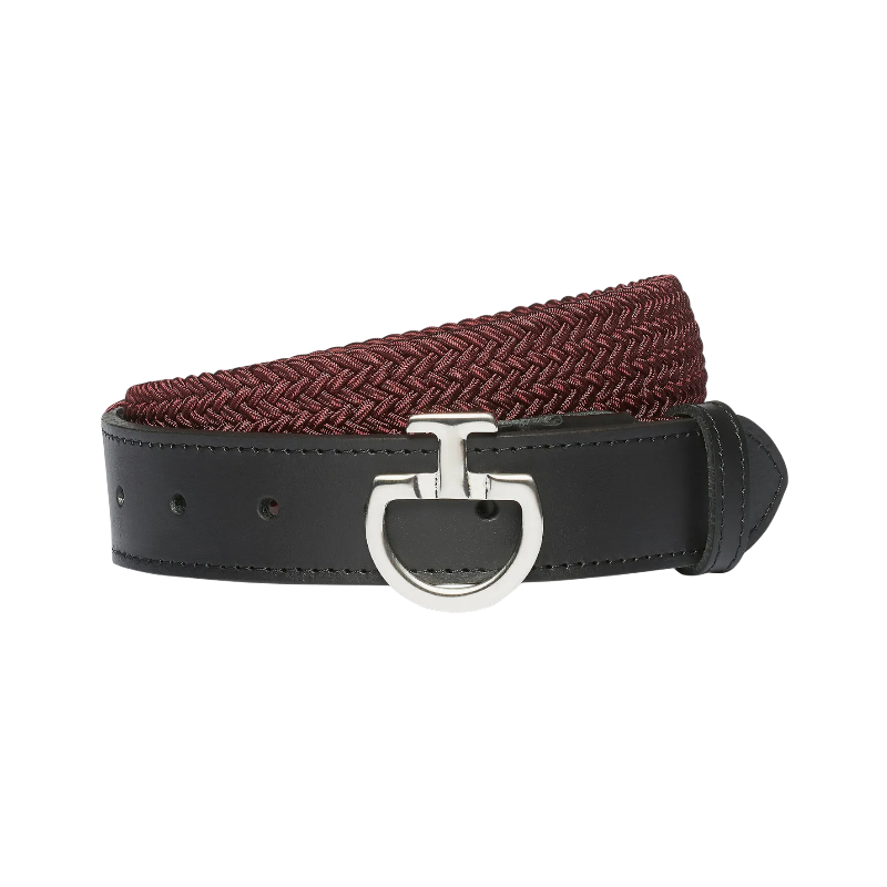 Cavalleria Toscana - Women's elastic belt bordeaux | - Ohlala