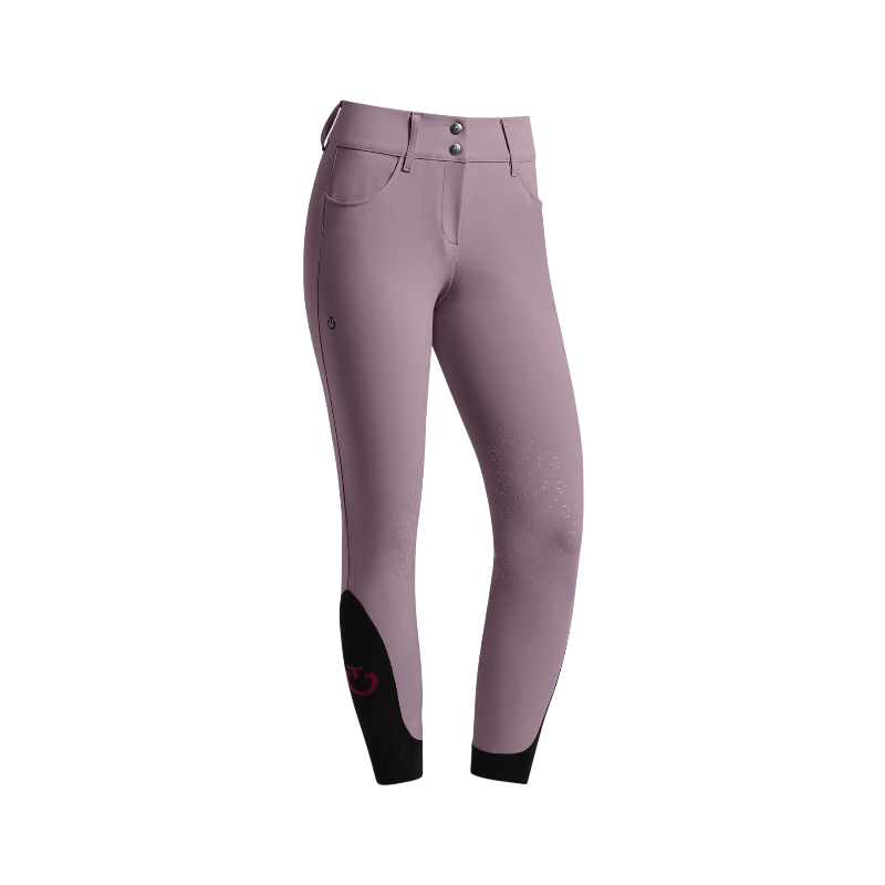 Cavalleria Toscana - Pantaloni da equitazione donna Americain vita alta lilla | - Ohlala